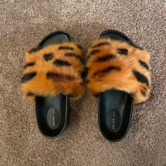 celine fluffy shoes
